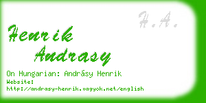 henrik andrasy business card